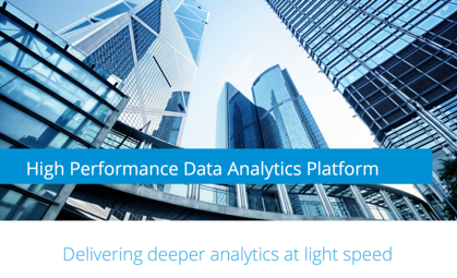skyscraper image with the text "High Performance Data Analytics Platform